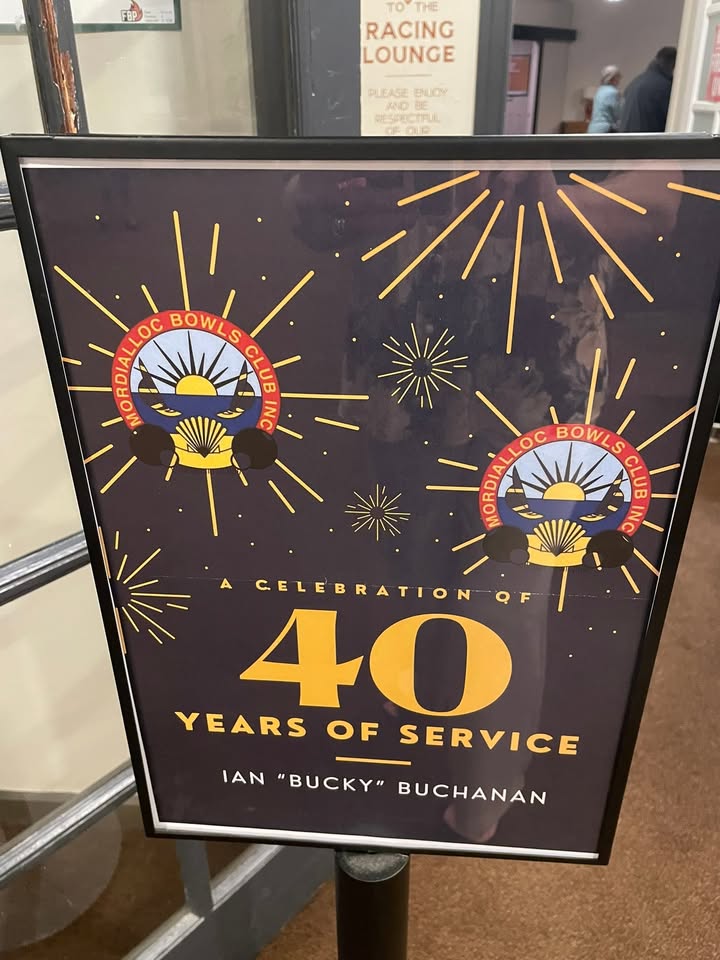 Featured image for “Celebrating Ian Buchanan’s 40 Years at Mordialloc Bowls Club”