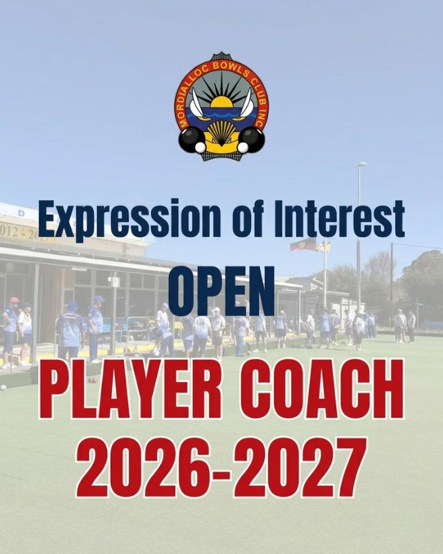 Featured image for “Playing Coach Position at Mordialloc Bowls Club”